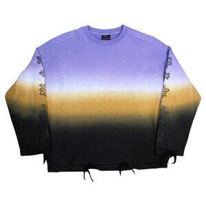 Sample NWT Afends Fixative Hemp Women's Plum Purple Crew Neck Sweater Size Small